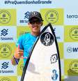 O pernambucano Luan Ferreyra venceu Jadson André, campeão da etapa de Guarapari (ES), na primeira bateria deste sábado  Foto: Gabriel Gatto/Terra