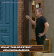 Boninho 'invadiu' a sede da 'Fazenda', da Record  Foto: Reprodução/Record