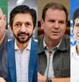 Prefeitos de oito capitais recebem mais que os governadores dos seus respectivos estados. Da esquerda para direita, Abílio Brunini, Ricardo Nunes, Eduardo Paes, João Campos e Eduardo Pimentel  Foto: Divulgação