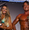 Theo Becker e a esposa em campeonato de fisiculturismo  Foto: Reprodução/Instagram