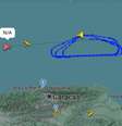 Caças da Marinha dos Estados Unidos são rastreados próximos de Caracas  Foto: Flightradar.com/Reprodução / Estadão