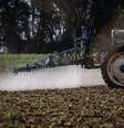 Trator aplica herbicida no em campo  Foto: Getty Images / BBC News Brasil