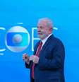 Lula no debate da Globo na campanha presidencial de 2022: emissora recebeu 49% da publicidade à TV do governo entre 2023 e 2025, mas não é dependente da verba federal  Foto: Ricardo Stuckert/PR/Divulgação