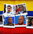 Acima: Nicolás Maduro e Cilia Flores, capturados durante ataque dos EUA. Abaixo, da esquerda para a direita: Jorge Rodríguez, Vladimir Padrino, Diosdado Cabello e Delcy Rodríguez.  Foto: BBC/Getty Images / BBC News Brasil