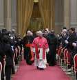 Papa Leão 14 se reúne com membros do corpo diplomático acreditado junto à Santa Sé, no Vaticano.  Foto: AFP - HANDOUT / RFI