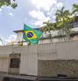Bandeira do Brasil na embaixada da Argentina em Caracas  Foto: ANSA / Ansa - Brasil