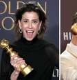 Fernanda Torres e Wagner Moura em suas respectivas edições do Globo de Ouro  Foto: GETTY IMAGES