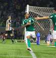 Allan comemora gol do Palmeiras contra o Santos  Foto: VINICIUS NUNES/AGÊNCIA F8/ESTADÃO CONTEÚDO
