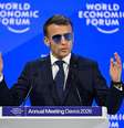 Emmanuel Macron discursa no Fórum Econômico Mundial de Davos  Foto: ANSA / Ansa - Brasil