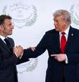 O presidente da França, Emmanuel Macron, e o norte-americano Donald Trump  Foto: Michael Kappeler/picture alliance via Getty Images