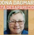 Cartaz informa sobre o desaparecimento de Dagmar Grimm Streger  Foto: Reprodução/Instagram via @receitas_csa / Estadão