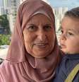 Nawal Abujayyab com o neto, Elias, de 10 meses, em São Paulo; ela conseguiu sair de Gaza após dois anos de guerra e conheceu o primeiro neto, nascido no Brasil  Foto: Arquivo pessoal / BBC News Brasil