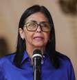 Delcy Rodríguez, presidente interina da Venezuela  Foto:  Jesus Vargas/Getty Images