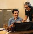 Wagner Moura e Kleber Mendonça Filho nos bastidores de 'O Agente Secreto'.  Foto: CinemaScópio/ Divulgação / Estadão