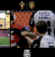 Jogador do Flamengo foi expulso após revisão do VAR  Foto: Reprodução/GE TV