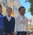 Wagner Moura e Kleber Mendonça Filho viram bonecos gigantes em Olinda  Foto: Reprodução/Redes Sociais