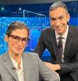 Âncora do 'JN', Renata Vasconcellos e César Tralli serão os mediados do debate presidencial de 1º turno na Globo  Foto: Reprodução