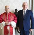 Papa recebeu príncipe Albert II de Mônaco em janeiro  Foto: ANSA / Ansa - Brasil