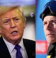 Presidente dos EUA, Donald Trump (à esq.), e esquiador Hunter Hess, que representa os EUA nos Jogos Olímpicos de Inverno  Foto: Getty Images