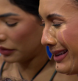 Maquiagem de Maxiane derrete com choro no BBB26  Foto: Reprodução/Globo