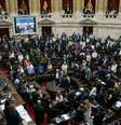 Imagem do plenário da Câmara de Deputados da Argentina, em 3 de dezembro de 2025.  Foto: AFP - JUAN MABROMATA / RFI