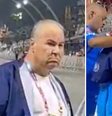 Presidente da Águia de Ouro fica ferido após ser atingido por portão no Anhembi   Foto: Reprodução/TV Globo