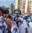 O "tapete branco" foi como ficou conhecido o bloco dos Filhos de Gandhy  Foto: Maria Clara Andrade/Terra