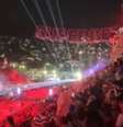 Show de drones da Superbet na Sapucaí foi vaiado pelo público  Foto: Reprodução/X