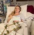 Lindsey Vonn no hospital após acidente  Foto: Reprodução/Instagram/Lindsey Vonn
