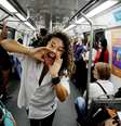 Zanna dentro no metrô no Rio de Janeiro   Foto: Arquivo Pessoal