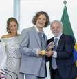 O presidente Lula prestou uma homenagem a Lucas Braathen, primeiro brasileiro e primeiro sul-americano a ganhar um ouro nas Olimpíadas de Inverno  Foto: Ricardo Stuckert/PR