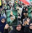 Apoiadores do Hezbollah protestam em Beirute após assassinato de Ali Khamenei  Foto: ANSA / Ansa - Brasil