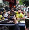 Flávio Bolsonaro discursou para apoiadores na Avenida Paulista, em São Paulo  Foto: ANSA / Ansa - Brasil
