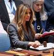 Melania Trump em reunião do Conselho da ONU  Foto: Mostafa Bassim/Anadolu via Getty Images