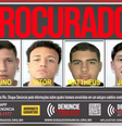 Quatro maiores de idade são procurados pelo estupro coletivo de uma adolescente de 17 anos  Foto: Divulgação/Disque Denúncia RJ