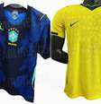 Imagens das supostas novas camisas da Seleção Brasileira  Foto: Reprodução/Footy Headlines