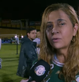 Leila Pereira comemorou o título depois de bater o Novorizontino  Foto: Reprodução/Cazé TV
