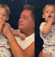 Leonardo vira alvo de críticas após vídeo com bebida alcoólica no rosto do neto, José Leonardo  Foto: Reprodução/Instagram / Contigo