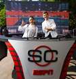 Mariana Pereira e Renan do Couto em SportsCenter especial  Foto: Divulgação/ESPN