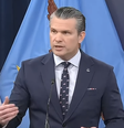 Pete Hegseth fez um balanço favorável aos EUA na guerra contra o Irã  Foto: Reprodução/Department of War