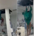 Homem cai de teto após tentar fugir de hospital em Duque de Caxias  Foto: Reprodução/X