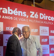 Vice-presidente da República, Geraldo Alckmin esteve na festa de aniversário de José Dirceu.  Foto: Vera Rosa/Estadão