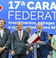 O presidente Lula (ao centro) junto com, da esquerda para a direita, Haddad, Alckmin, Gleisi e Margareth Menezes  Foto: Ricardo Stuckert/PR