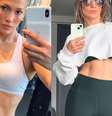 Jennifer Lopez tem corpo definido: descubra agora mesmo segredos da cantora para manter disposição e frequência de exercícios físicos aos 56 anos.  Foto: Reprodução/Instagram, @jlo / Purepeople