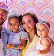 Neymar, Bruna Biancardi e as filhas, Mavie e Mel  Foto: Reprodução/Instagram