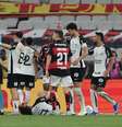 Lance polêmico aconteceu após entrada de Evertton em Bidon  Foto: Werther Santana/Estadão / Estadão