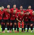 Seleção da Albânia na Data Fifa de novembro de 2025; seleção poderá conquistar classificação inédita à Copa do Mundo na repescagem  Foto: Alex Pantling/Getty Images
