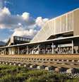 Previsão de como ficará a estação Jundiaí, ponto de parada entre Campinas e a capital paulista  Foto: TIC Trens/Divulgação / Estadão