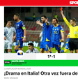 O Sport citou o drama da Itália   Foto: Reprodução/Sport