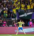 Gabriel Martinelli comemora gol pelo Brasil  Foto: Rich Storry / Getty Images